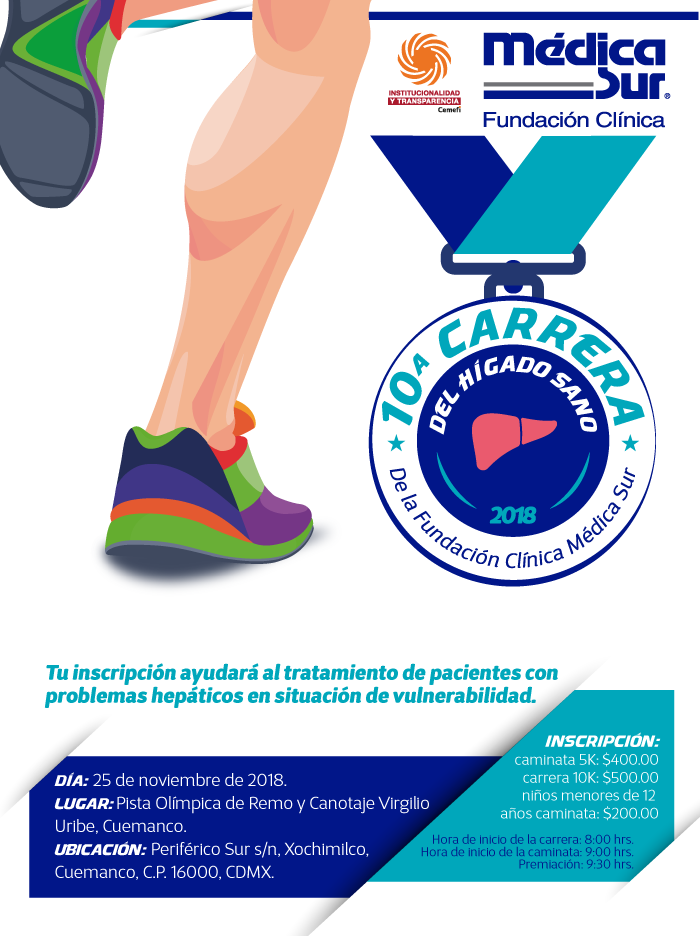 Cartel de invitacin a la dcima carrera del hgado sano